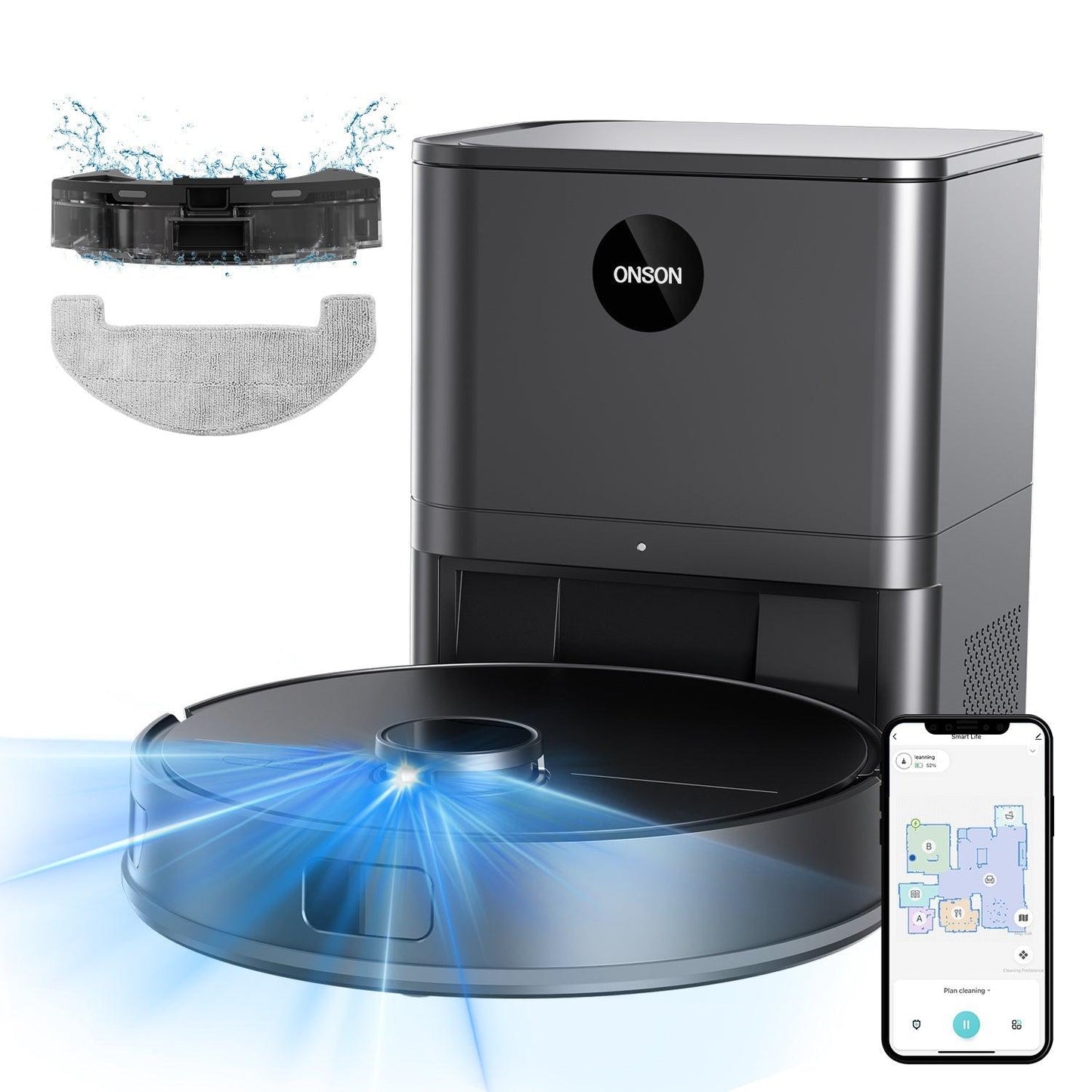 Pametni robot usisivač 3-u-1 – usisava, briše i čisti podove bez napora! - My Store