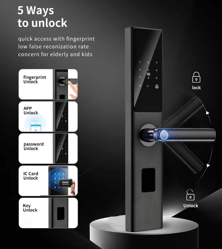 Pametna brava S5 – otisak, šifra, kartica, ključ - My Store