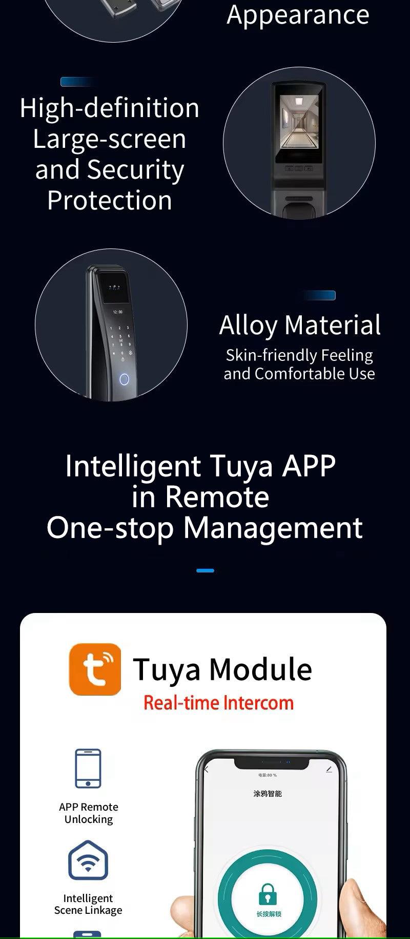 Pametna brava S8 - lice, otisak, šifra, kartica - My Store