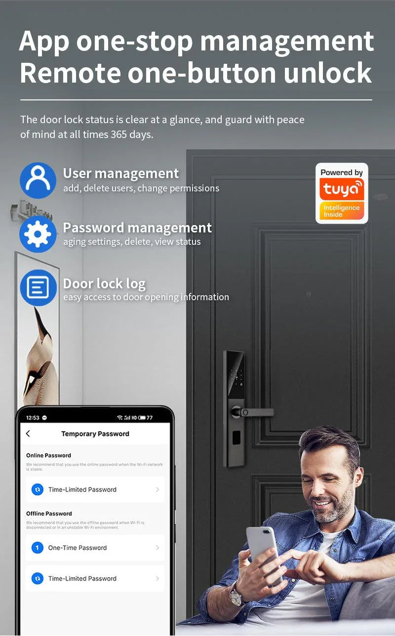 Pametna brava S5 – otisak, šifra, kartica, ključ - My Store