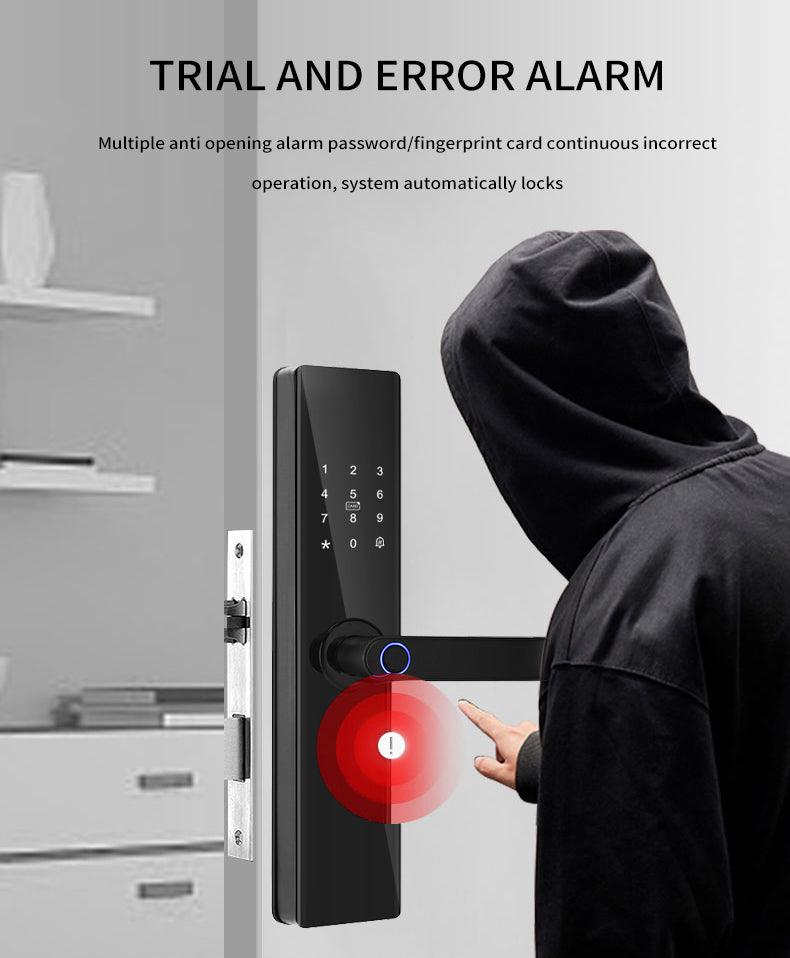 Pametna brava S10 – otključavanje otiskom, šifrom, karticom i ključem - My Store