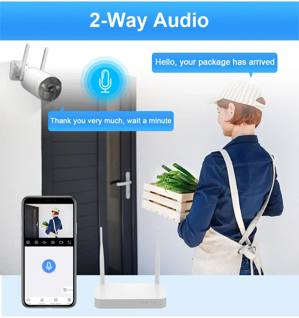 Solarni komplet video nadzor sa monitorom – 4 bežične kamere 4MP - My Store