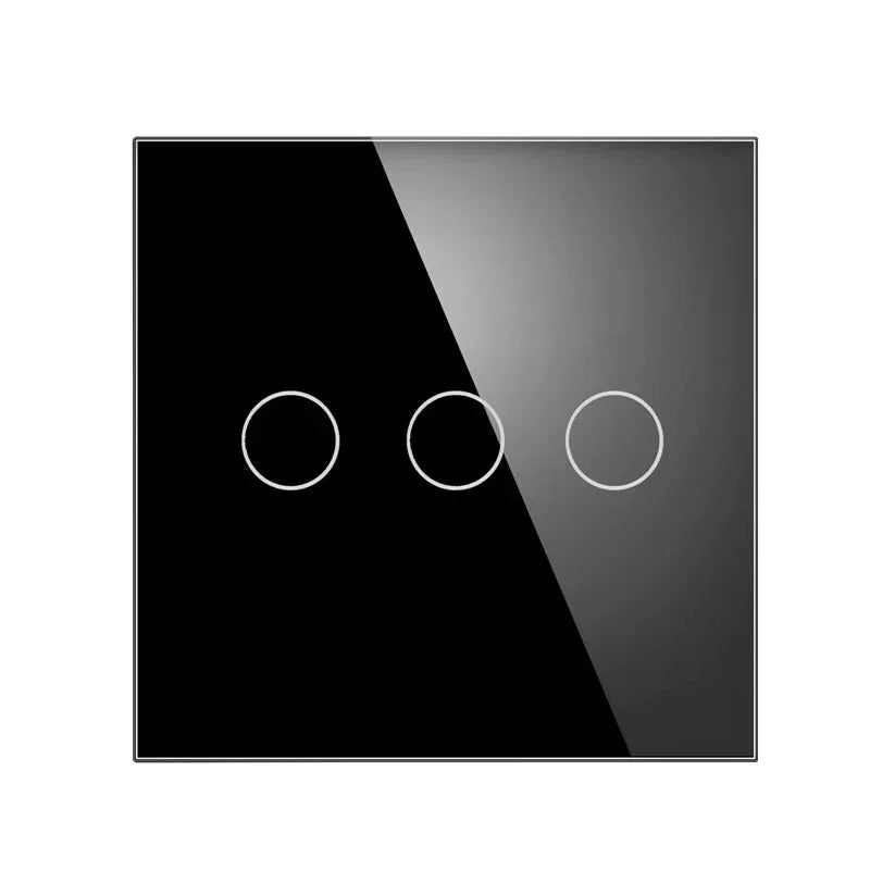 Crni stakleni prekidač na dodir – elegantni prekidač na dodir za svjetlo