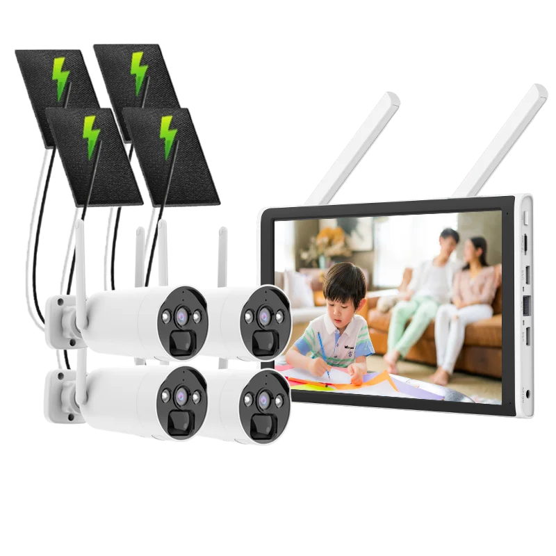 Solarni komplet video nadzor sa monitorom – 4 bežične kamere 4MP - My Store