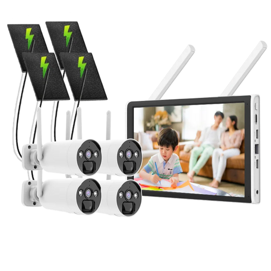 Solarni komplet video nadzor sa monitorom – 4 bežične kamere 4MP - My Store
