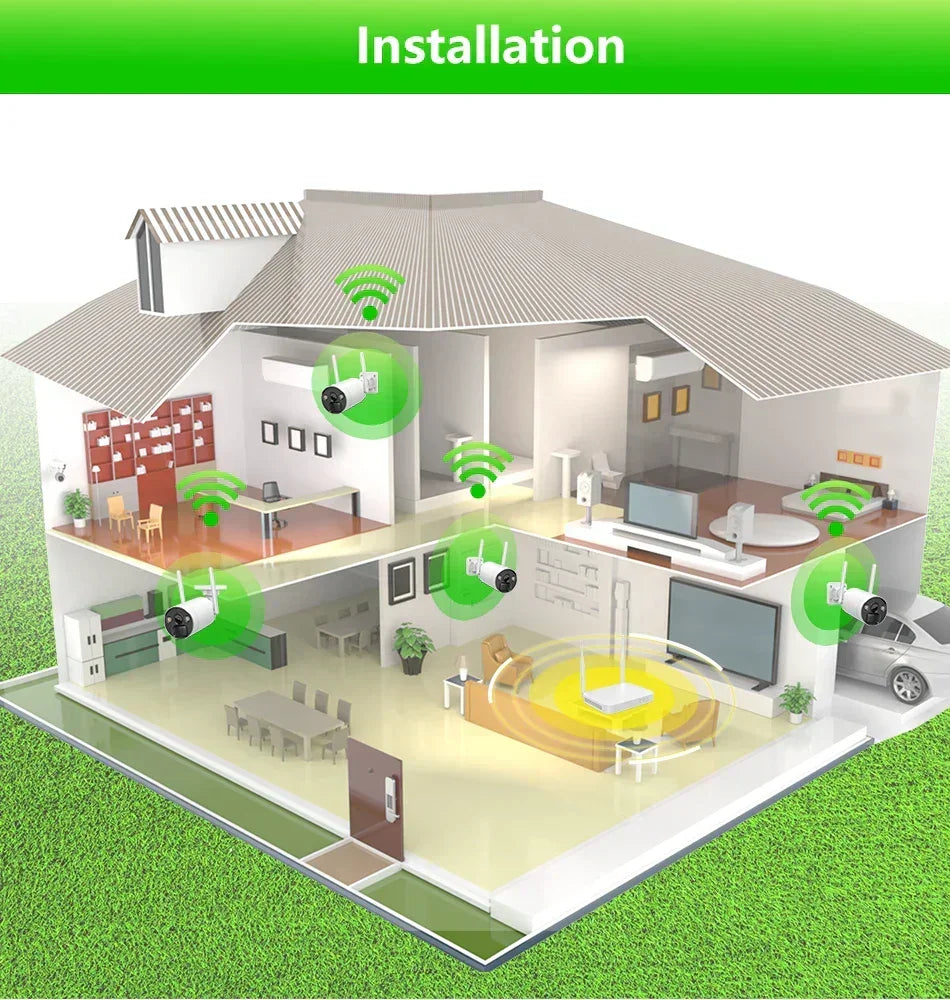 Solarni komplet video nadzor sa monitorom – 4 bežične kamere 4MP - My Store