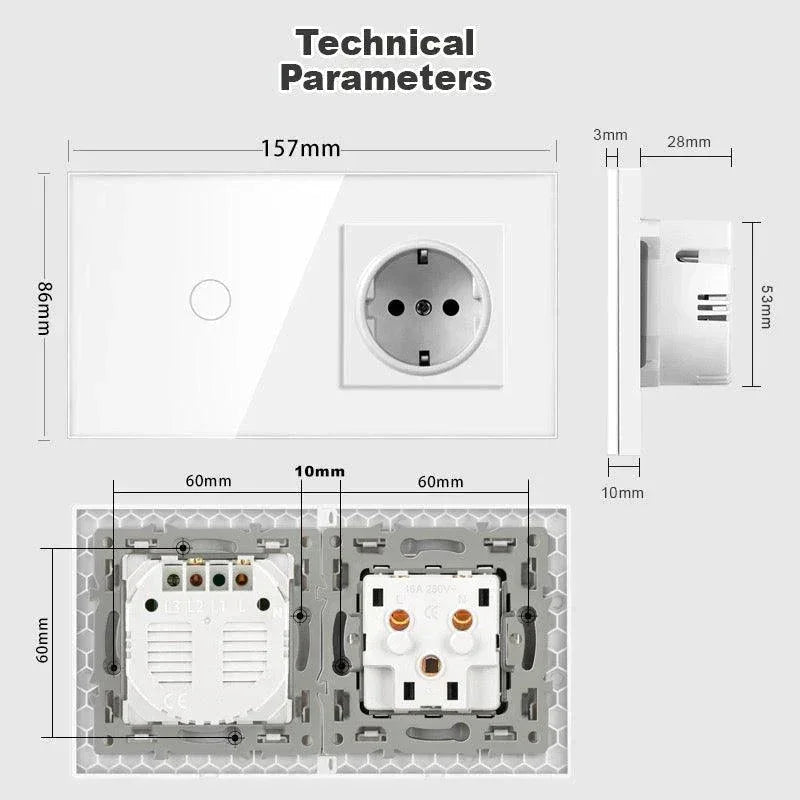 Modularna Zidna utičnica sa WiFi prekidačem - My Store