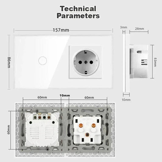 Modularna Zidna utičnica sa WiFi prekidačem