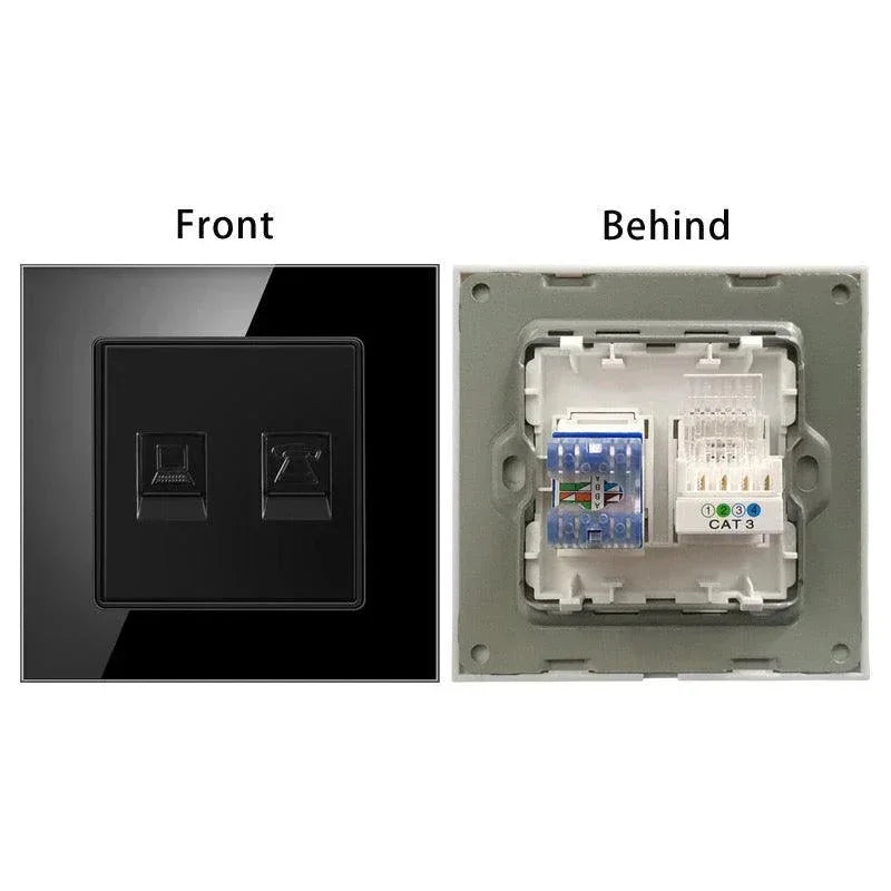 Zidna utičnica CAT6 RJ45 – Mrežni i telefonski priključak u jednom - My Store