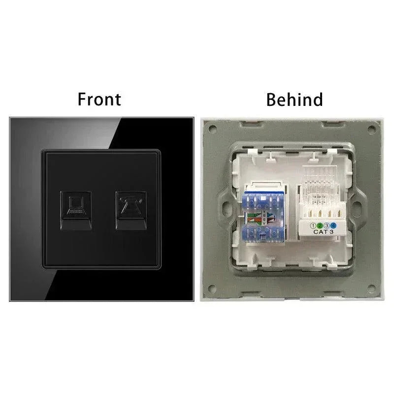 Zidna utičnica CAT6 RJ45 – Mrežni i telefonski priključak u jednom - My Store