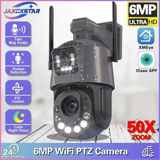 WiFi kamera 10MP — 50× zoom, noćni vid, dvosmerni zvuk - My Store