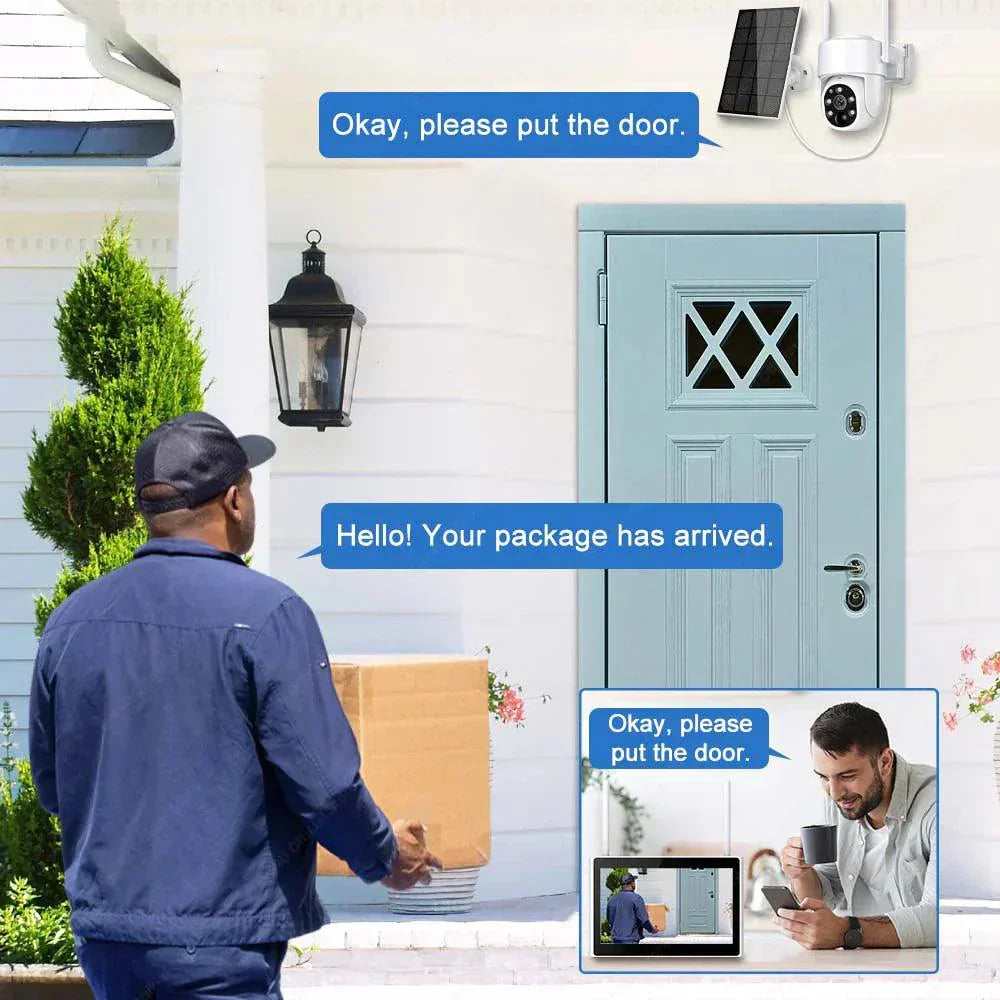 PTZ WiFi solarna kamera 4MP – kompletan bežični video nadzor sa monitorom - My Store