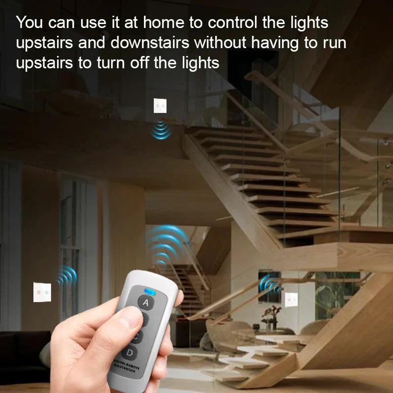 Crni stakleni zidni prekidač na dodir – Savremena kontrola svetla - My Store