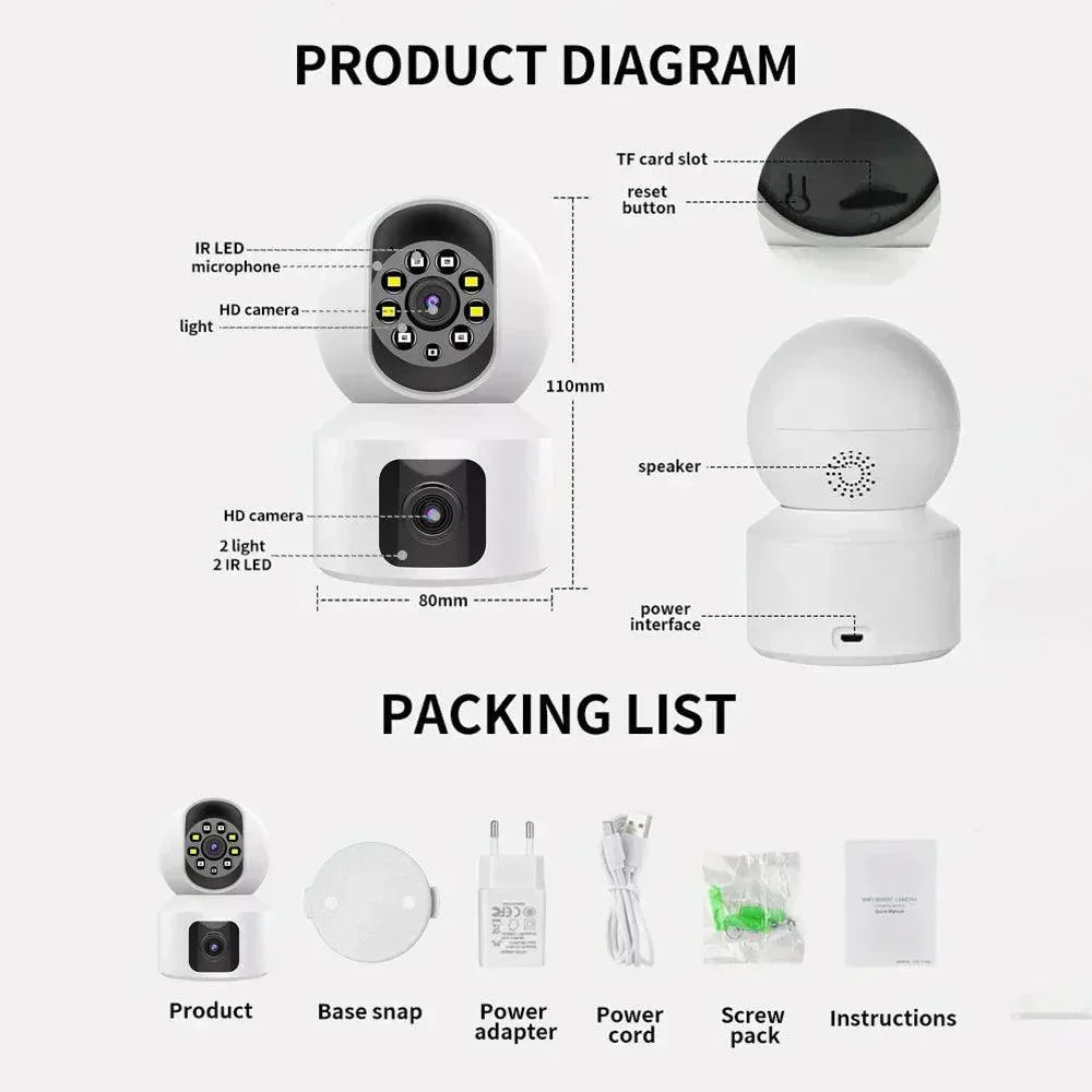 Baby kamera 5MP — prati svaki pokret dok beba spava (AI praćenje) - My Store