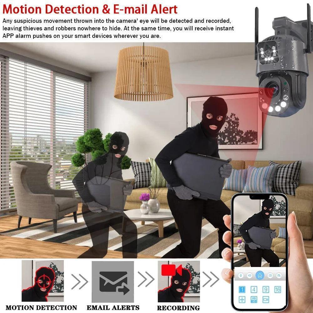 WiFi kamera 10MP — 50× zoom, noćni vid, dvosmerni zvuk