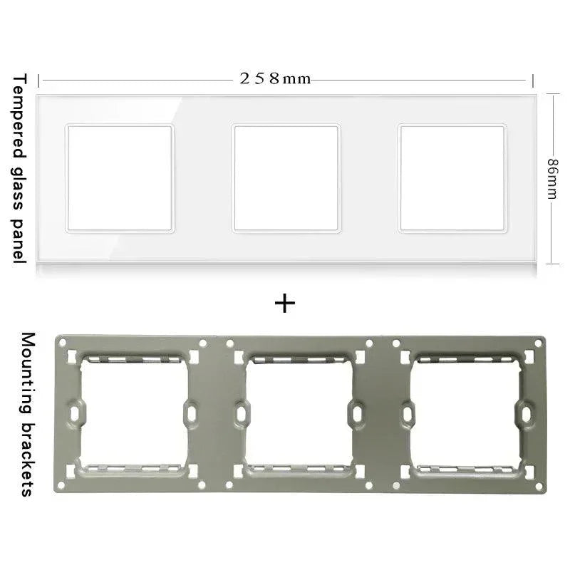 Stakleni panel do 3 modula – Moderan okvir za pametne i standardne module - My Store