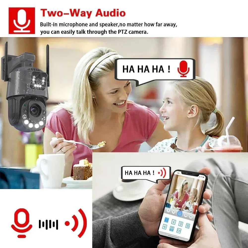 WiFi kamera 10MP — 50× zoom, noćni vid, dvosmerni zvuk - My Store