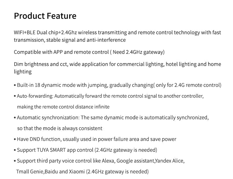 MiBoxer SW2 WiFi RF LED kontroler za jednobojne i CCT trake | Smart Home