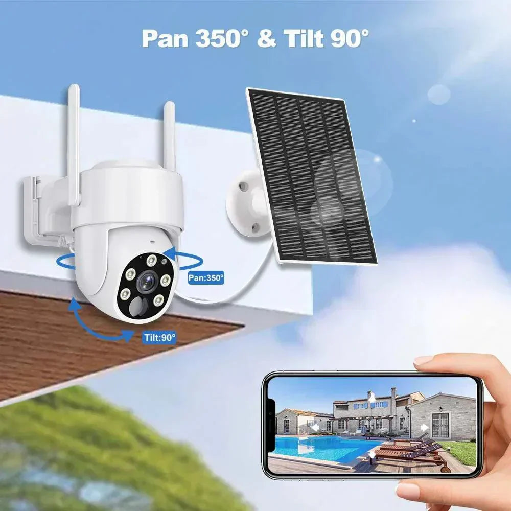 PTZ WiFi solarna kamera 4MP – kompletan bežični video nadzor sa monitorom - My Store