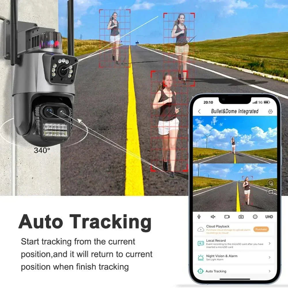 9MP WiFi kamera sa AI praćenjem — 8x zoom i noćni vid - My Store