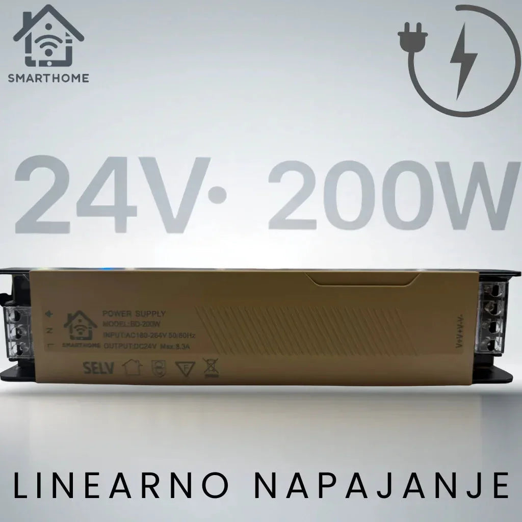 Linearno napajanje 24V 200W za LED trake