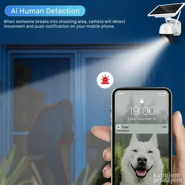 Solarna sigurnosna kamera C315 – 2MP WiFi PTZ nadzor