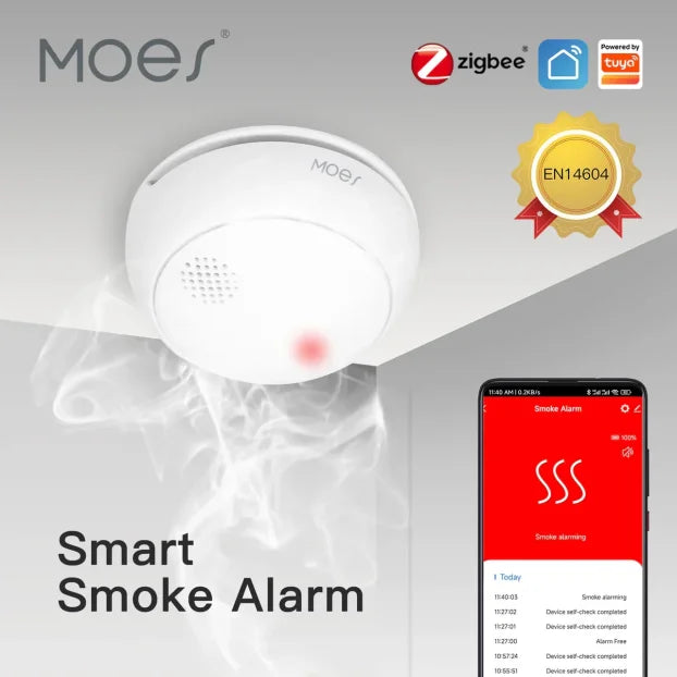 ZigBee pametni detektor dima – požarni alarm 85dB (Tuya)