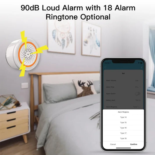 ZigBee pametna sirena – zvučni i svetlosni alarm 90dB (Tuya)