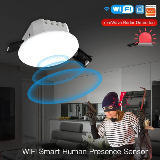 WiFi mmWave senzor prisustva – plafonski radar detektor (Tuya)