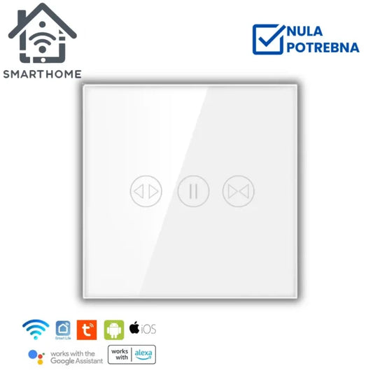 WiFi pametni prekidač za roletne stakleni panel