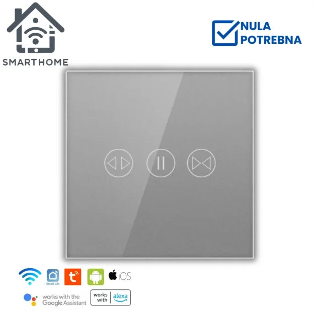 WiFi pametni prekidač za roletne stakleni panel