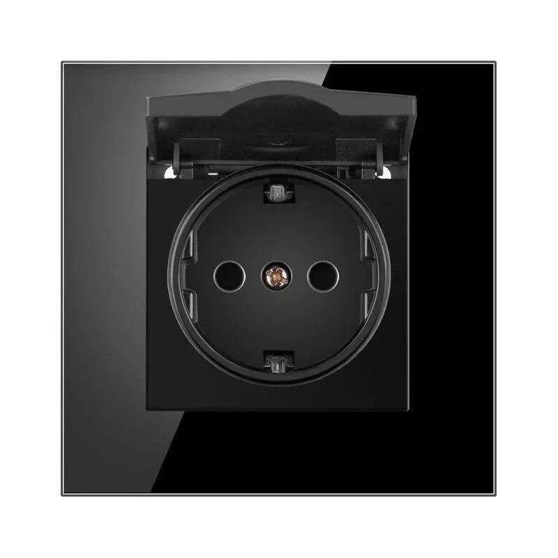 Staklena utičnica sa poklopcem – vodootporna 16A - My Store