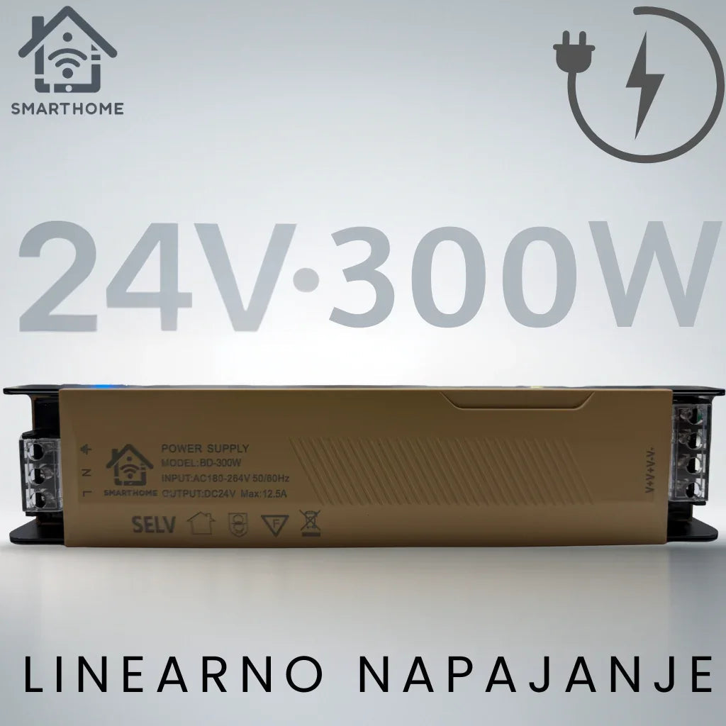 LED komplet RGBW IC adresabilna traka 10 m + MiBoxer SPIW5 + napajanje 300W