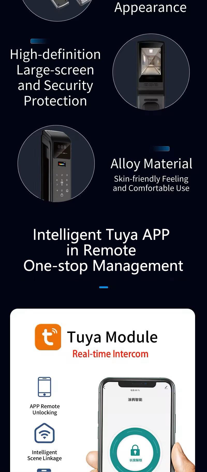 Pametna brava S9 — otvori na svoj nacin: PIN, lice, kartica, kljuc ili otisak - My Store