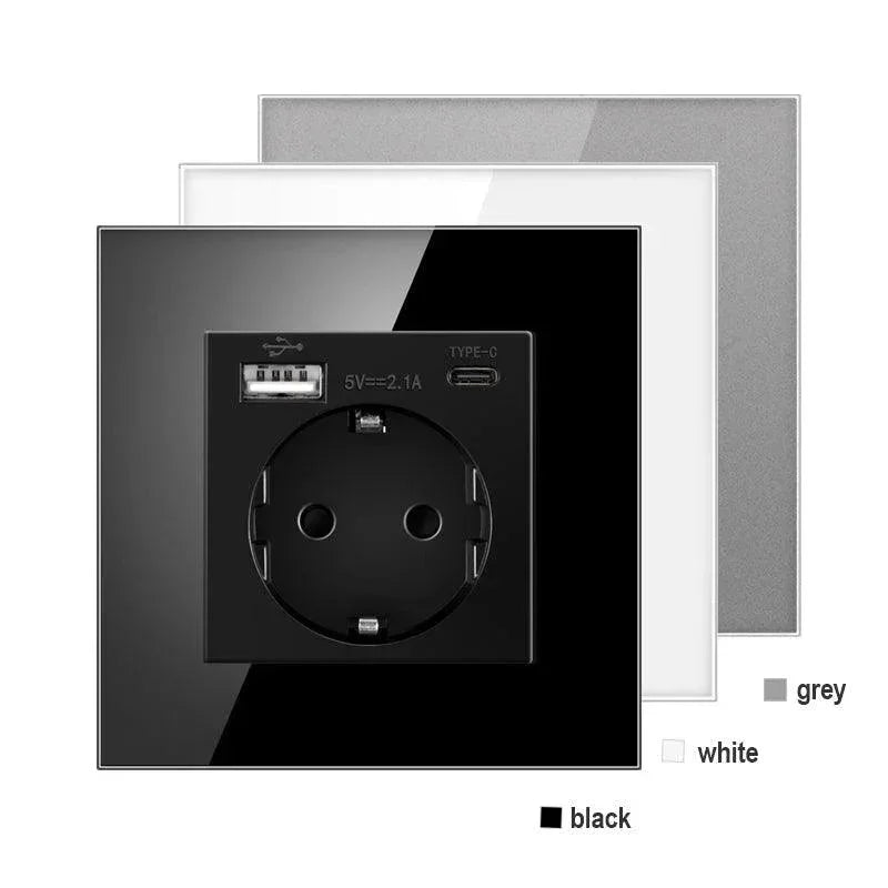 USB-C utičnica za zid sa USB i Type-C izlazima - My Store