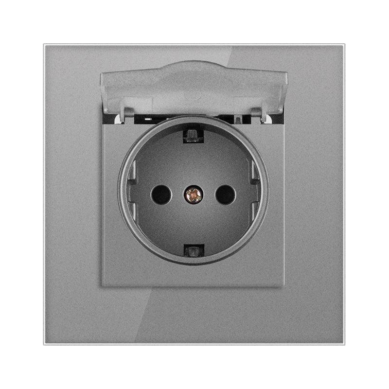 Staklena utičnica sa poklopcem – vodootporna 16A - My Store