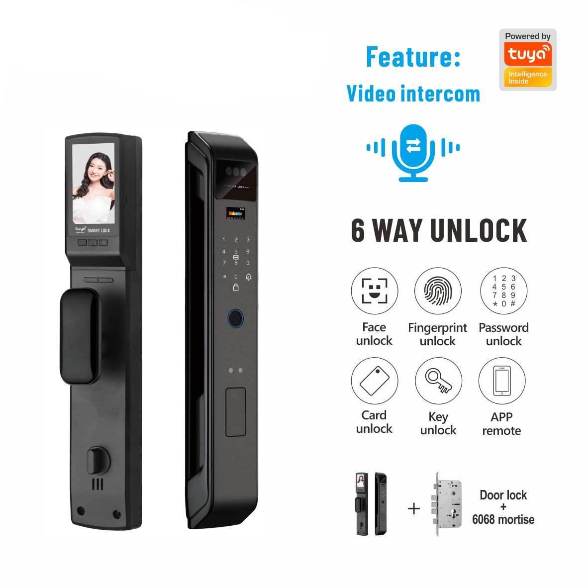 Pametna brava S9 — otvori na svoj nacin: PIN, lice, kartica, kljuc ili otisak - My Store