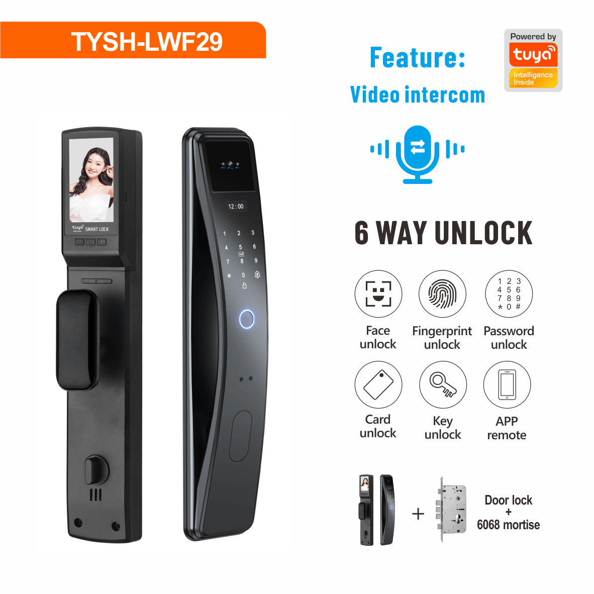 Pametna brava S8 - lice, otisak, šifra, kartica - My Store