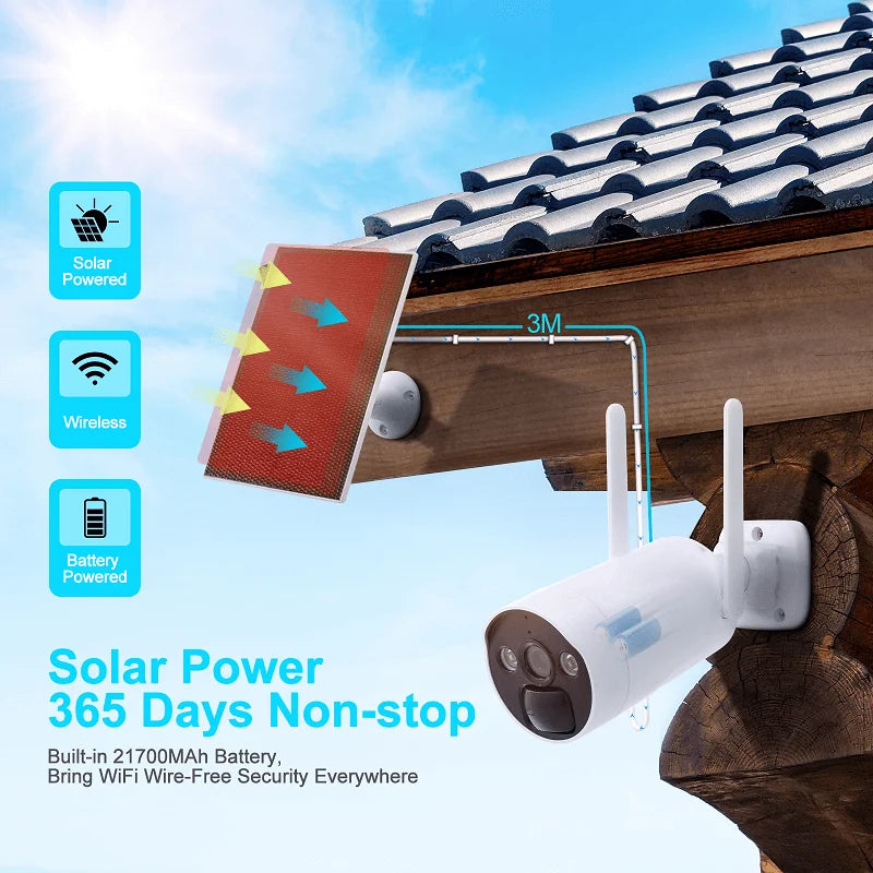 Solarni komplet video nadzor sa monitorom – 4 bežične kamere 4MP - My Store