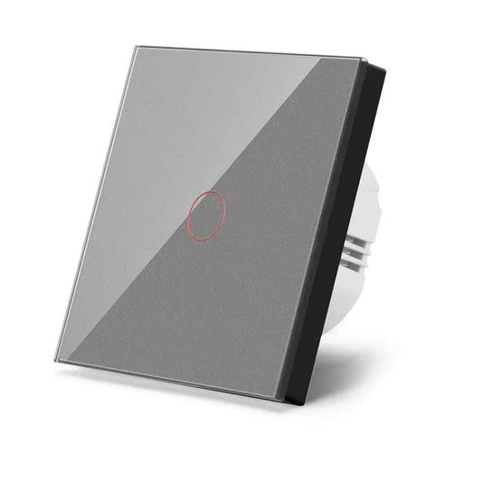 Sivi stakleni prekidač na dodir – elegantni prekidač za svjetlo