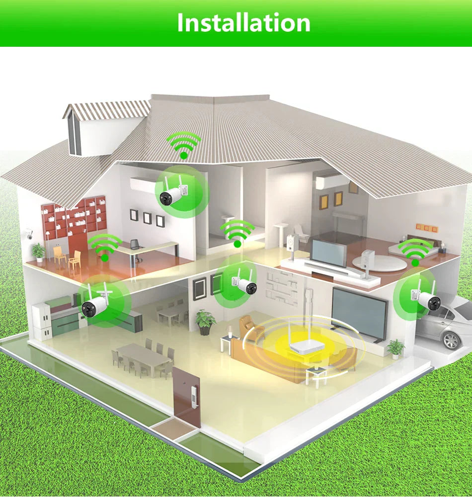 Solarni komplet video nadzor sa monitorom – 4 bežične kamere 4MP - My Store