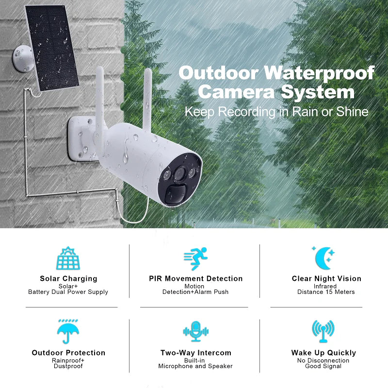 Solarni komplet video nadzor sa monitorom – 4 bežične kamere 4MP - My Store