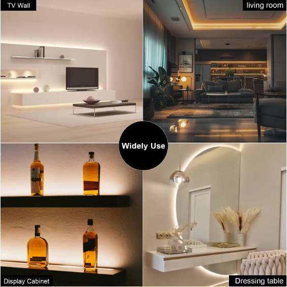 COB CCT LED traka 24V 608 LED/m – podesiva bela 3000–6500K, 10 mm