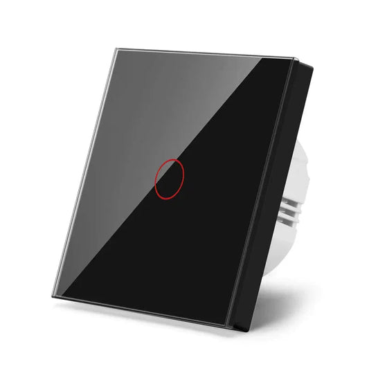 Crni stakleni prekidač na dodir – elegantni prekidač na dodir za svjetlo