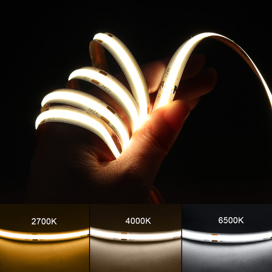 COB CCT LED traka 24V 608 LED/m – podesiva bela 3000–6500K, 10 mm