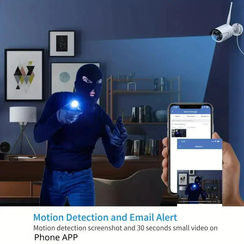 Bežični NVR komplet sa monitorom – 4 kamere Full HD 2MP - My Store