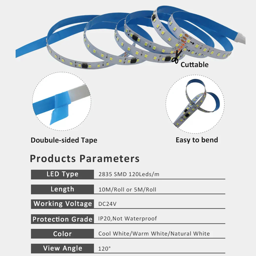 Plivajuća LED Traka 24V – Trčeće svetlo, 6500K hladna bela - My Store