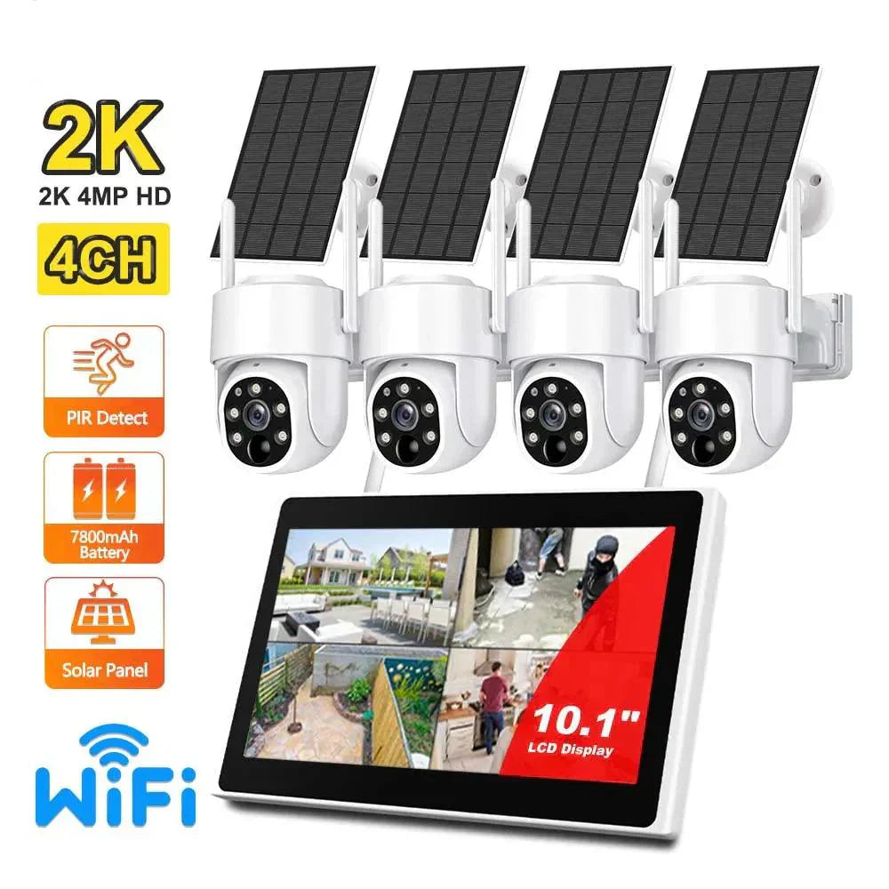 PTZ WiFi solarna kamera 4MP – kompletan bežični video nadzor sa monitorom - My Store