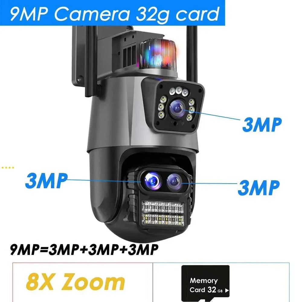 9MP WiFi kamera sa AI praćenjem — 8x zoom i noćni vid - My Store