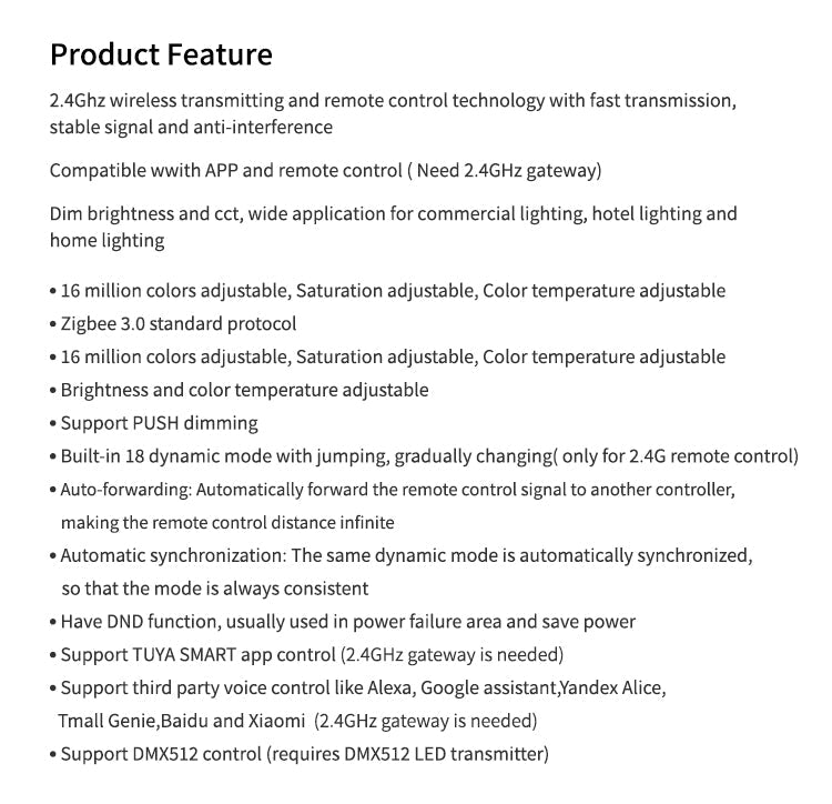 MiBoxer SR5 5u1 LED kontroler za RGB RGBW CCT trake | Smart Home